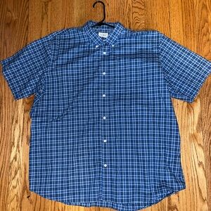 L.L. Bean Men's Blue Plaid Button Down Shirt